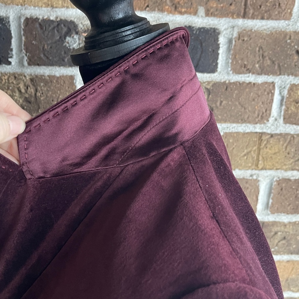 ELIE TAHARI Slate BurgundyRed Velvet Alena Woman’s Jacket Long Sleeve - Picture 6 of 10
